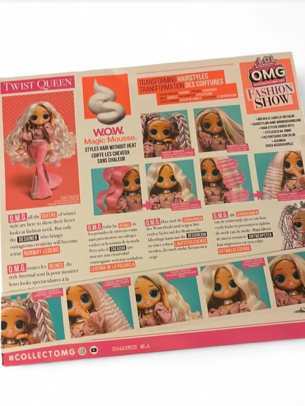 L.O.L. Surprise! OMG Twist Queen Doll Pink Purple White Outfit